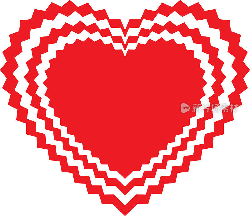 Red Striped Heart icon